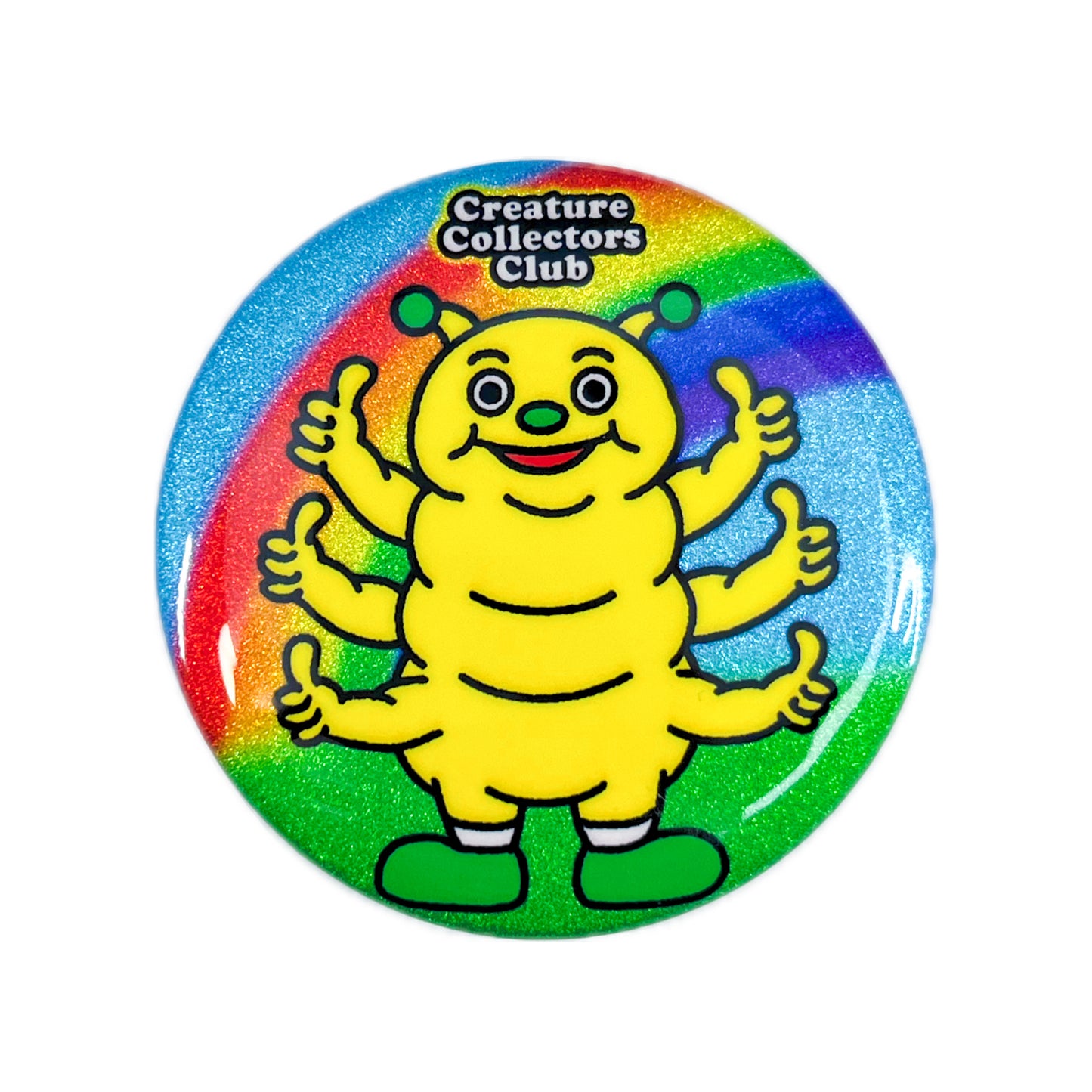 Butterpillar Glittery Badge🐛✨