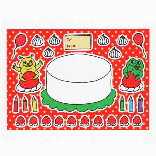 Strawsberry Cake DIY A6 Sticker🍓🎂