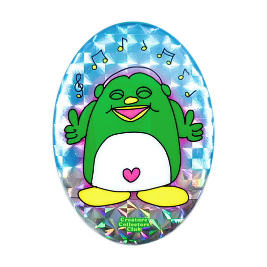 Dongdong the Penguin Glittery Badge🐧✨