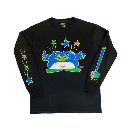 🐧Hitting Dong Dong💥Long Sleeve T-shirt (Black)🖤