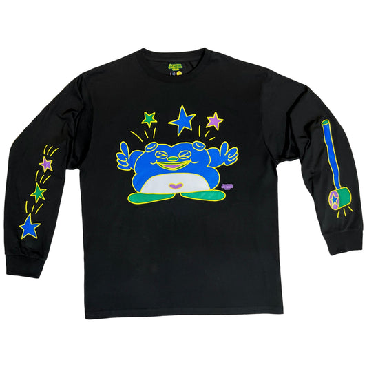 🐧Hitting Dong Dong💥Long Sleeve T-shirt (Black)🖤