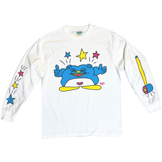 🐧Hitting Dong Dong💥Long Sleeve T-shirt (White)🤍