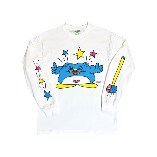 🐧Hitting Dong Dong💥Long Sleeve T-shirt (White)🤍