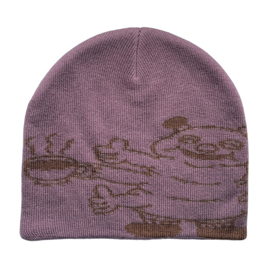 ☕️Afternoon Tea Beanie🐛🐸(Purple)💜
