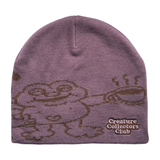 ☕️Afternoon Tea Beanie🐛🐸(Purple)💜